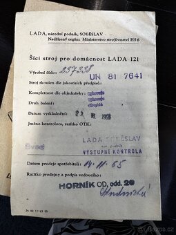 Šicí stroj Lada - 9