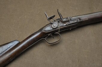 Historická dvouhlavňová křesadlová brokovnice - 9