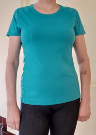 Nové dámské tyrkysové fitness funkční tričko - vel. L - 9