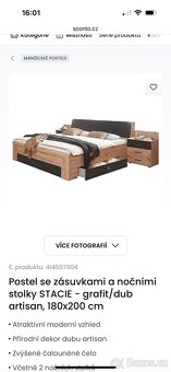 Manželská postel Sconto 180x200 - 9