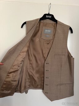 Pánský svatební oblek BANDI Pontarelli Sabbia (Slim Fit) - 9