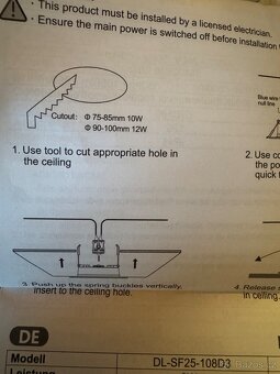 ALUSSO Vestavné LED světlo, 4ks - 9