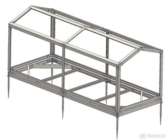 Ocelova konstrukce 3,1x7,8m, pozink - 9