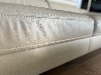 kožená sedaci souprava - rozkládací s úložným prostorem - 9