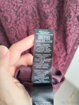 Krásné krajkové šaty s límečkem Dorothy Perkins vel. 40 - 9