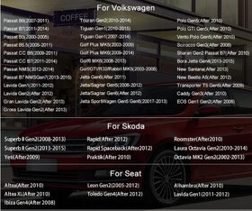 Nové 7" 2Din autorádio pro VW, ŠKODA SEAT s Android, GPS, BT - 9