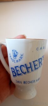 Sběratelské retro panáky pepřenka a slánka Becher liquer - 9