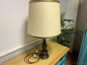 Stará TĚŽKÁ mosazná stolní lampa - 9
