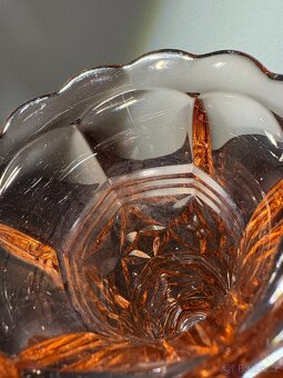 Váza Art deco - růžové sklo - 9