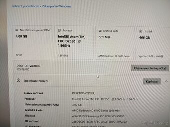 PC sestava - minipočítač, monitor 23", 500GB SSD, WIFI - 9