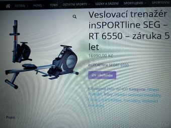 VESLOVACÍ TRENAŽER - INSPORTLINE SEG-RT 6550 - 9