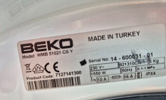 BEKO SLIM A+ PRAČKA ZÁRUKA DOPRAVA INSTALACE PŘEDVEDENÍ - 9