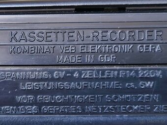 Kassettenrecorder RFT Mira - velmi zachovalý stav - 9