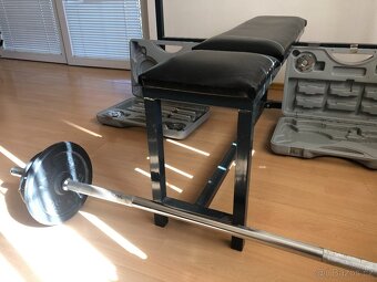 Lavice na bench press + sada činek 100 kg - 9