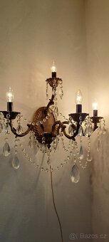 Starožitné velké nástěnné, párové lampy, 1940 - 9