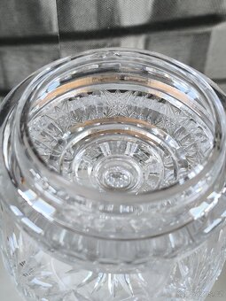 Ručně broušená křišťálová dóza - cukřenka - 9