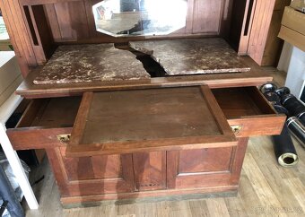 Starý příborník, kuchyň, Art deco, starožitný nábytek - 9