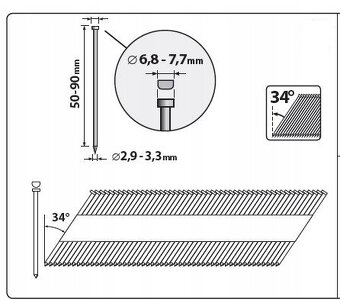 Plynová hřebíkovačka Extol Premium 3 měs. stará v záruce - 9