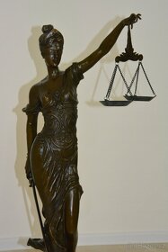 Bronzová socha - Justicia na mramoru - XXL-101 cm - 9