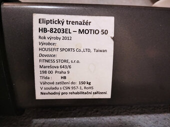 Eliptický trenažér HOUSEFIT MOTIO 50 - 9