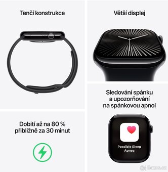 Prodám párkrát použité Apple Watch Series 10 42mm rose gold - 9