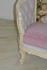 Zámecké řezbované sofa - čalouněné - Gobelín - 9