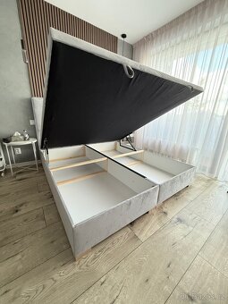 Postel manželská - šedý samet - 9