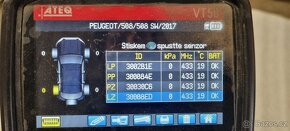 Senzory - čidla tlaku v pneumatikách TPMS Peugeot Citroen - 9
