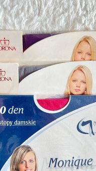 Dámské mix silonky barevné, 20D a 60D vel. L - 9