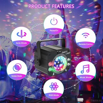 3-v-1 disco light party light: - 9