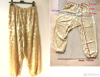 Zlatý saténový orientální set 3ks - 9