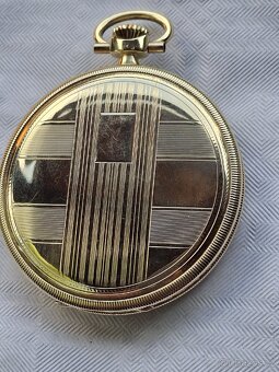 Zlaté 14K starožitné kapesní hodinky ORATOR - 9