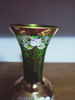 novoborské sklo - velká váza - 9