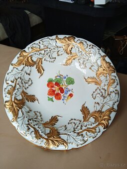 Míšenský hluboký porcelánový talíř dekorativní - 9
