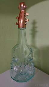 Modrá číše,váza, ozdobné láhve,skleněné džbány - 9