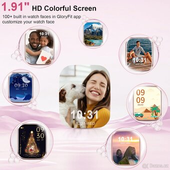 Chytré hodinky KUIZIL T70–1,91" IPS displej, volání,růžové - 9