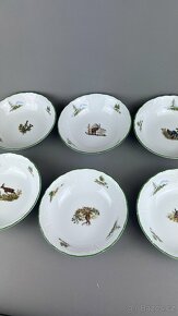 Sada misek na polévku, myslivecký porcelán - 9