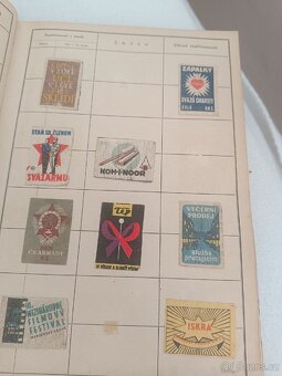 Nálepky od zápalek 350 kusů stare - 9