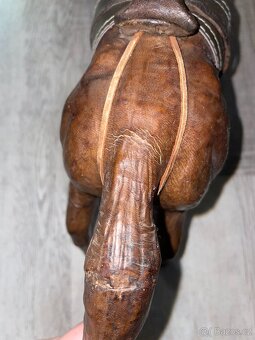 Retro / vintage kožená socha / figurka koně - 9