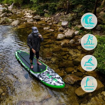 Paddleboard s kajakovou sedačkou , maskovaný.Green 330x84x15 - 9