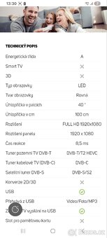 Televize Sencor 100cm (40"),včetně držáku - 9
