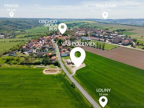 Prodej stavebního pozemku 970 m² Ročov, okres Louny - 9