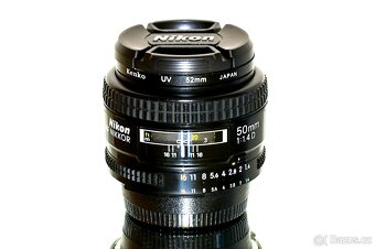Nikon AF Nikkor 50mm 1,4D Japan + UV filtr TOP STAV - 9