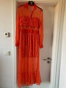 Krásné krajkové košilové maxi šaty - nové vel. 38 - 9
