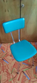 Retro jídlení židle koženka/chrom - sada 3 kusů / barev - 9