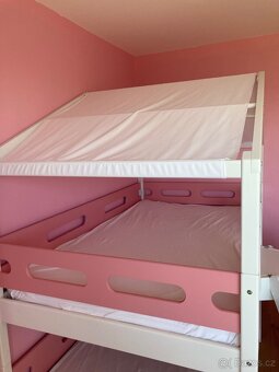 Dětská dvoupatrová domečková postel - 9