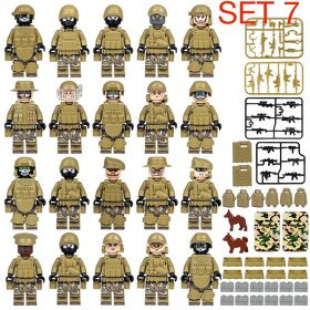 Rôzne sety vojakov 5 + doplnky - typ lego - nové - 9