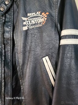 REPLAY kožená unisex bunda vel. L - 9