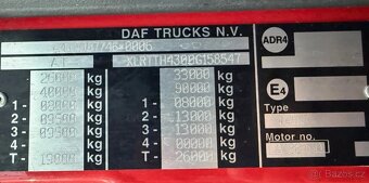 DAF XF 510 FTT - 6x4 - Tahač 90t – EURO 6 - 9