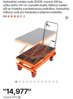 Hydraulický zvedací stůl - 9